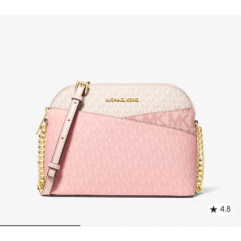 NWT, MK Jet Set Travel Color-Block Signature Logo Crossbody – Powder Blush Multi
